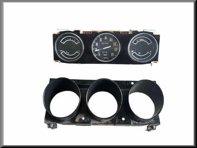 Horloge de tableau de bord avec cadre – Renault 12 – OEM 7700631075 / 7700631076 – Occasion