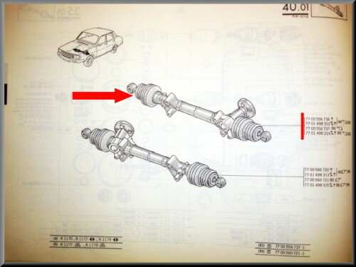 Stuurhuis – Renault 12 – Renault 15 - Renault 17 - OEM 7700556736 – NOS