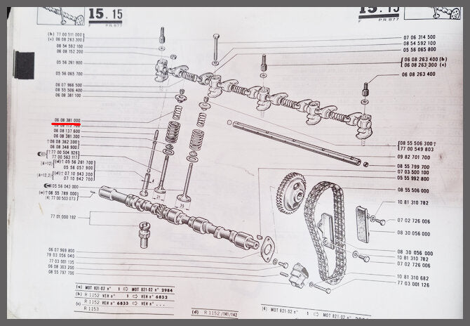 Petit ressort de soupape – Renault 16 TL – OEM 0608381000