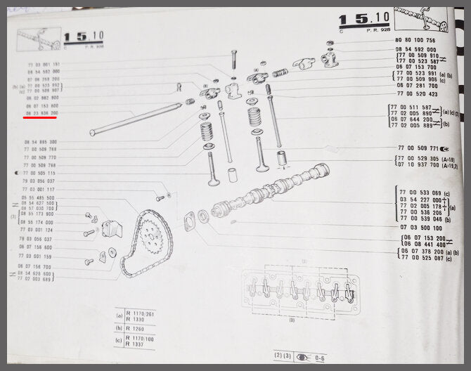 Camshaft – Renault 12 – OEM 0823936200