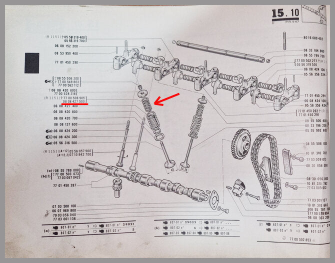 Kleine klepveer – Renault 16 TS-TX – OEM 0608427500