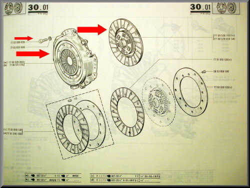 Koppelingsset 215 mm – Renault 12 Gordini - Renault 17 Gordini -OEM 7700502795 / 7700586960
