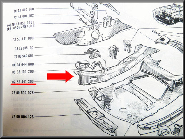 Langsbalk subframe rechts – Renault 16 – OEM 0256441300