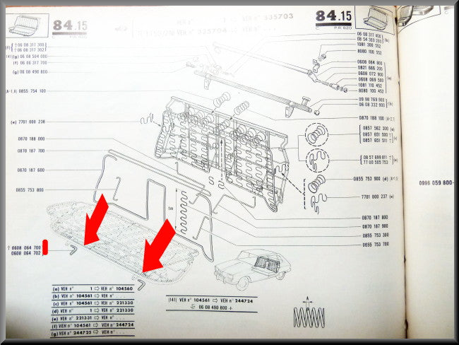 Achterbank vergrendeling – Renault 16 – OEM 0608064700