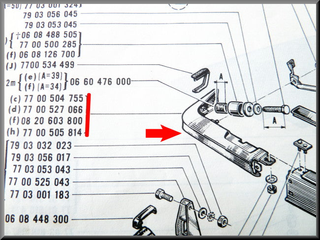 Bumperhoek voorzijde rechts – Renault 16 TS (eerste type) – OEM 7700504755