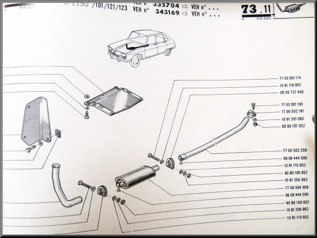 Voorste demper en – Renault 16 TL, L – OEM 7700504958