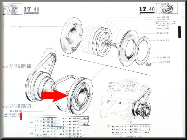 Poulie d'arbre à cames – Renault 16 – OEM 7701451298