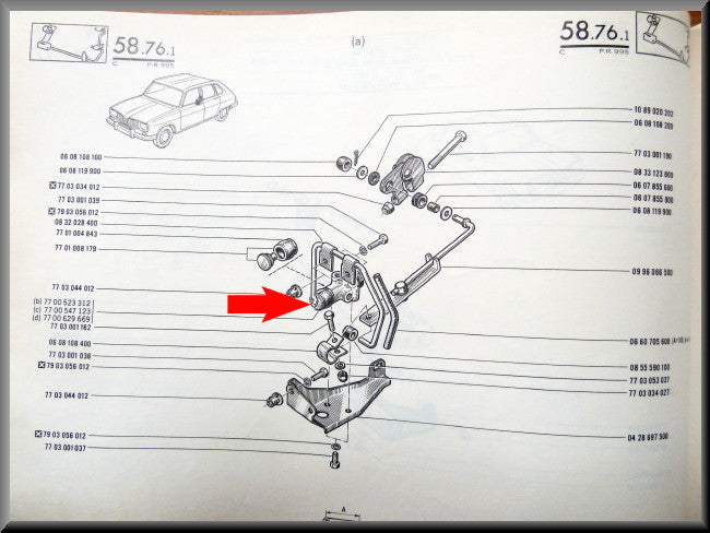 Remdrukverdeler revisieset (3 4 aansluitingen) – Renault 16 – Renault 4 - OEM 7700629669