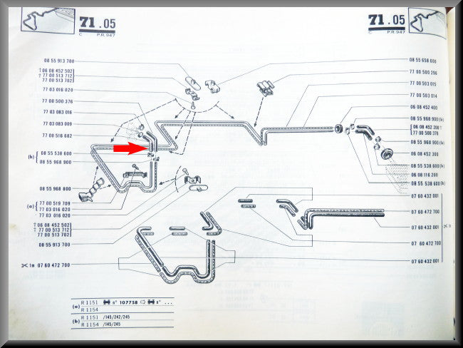 Fuel hose thick – Renault 16 – Renault 12 - OEM 0608120700