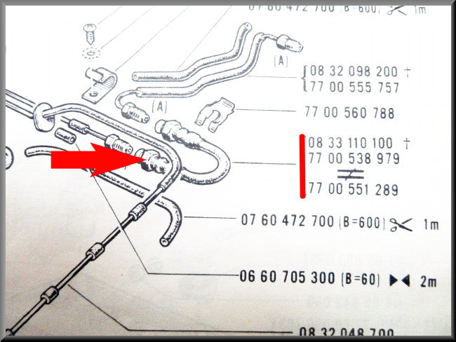 Remslang set achter – Renault 16 – OEM 7700551289