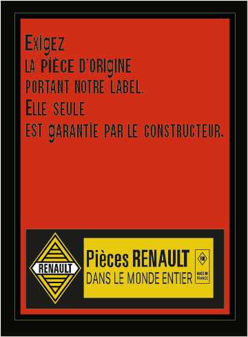 Autocollant 11 2 x 15,6 cm – Renault 12 - Renault 16 - Renault divers