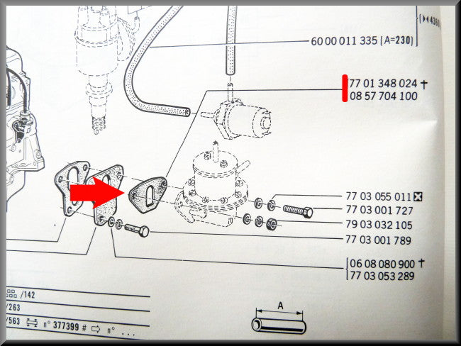 Benzinepomp pakking – Renault 12 – Renault 4 - Renault 5 - Renault 16 - OEM 0857704100