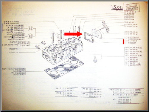 Pakking afdekplaat cilinderkop – Renault 12 – Renault 15 - Renault 17 - Renault divers - OEM 7700519278