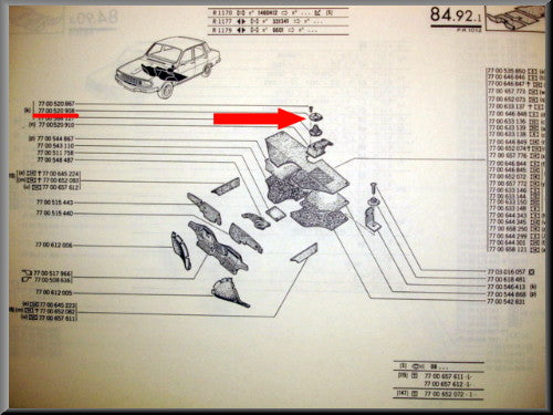Pook chroomrand – Renault 12 – OEM 7700520908