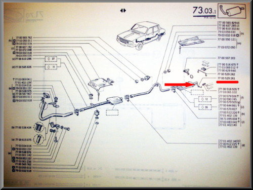 Ressort amortisseur arrière – Renault 12 – OEM 7700529261