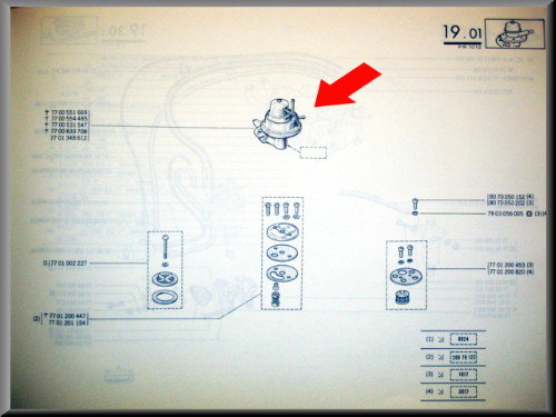 Pompe à essence – Renault 12 Gordini – Renault 16 – Renault divers – OEM 0855952800