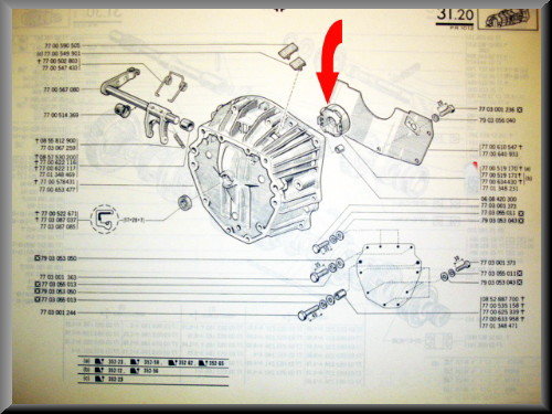 Druklager – Renault 12 – Renault 5 - Renault 15 - OEM 7700519170