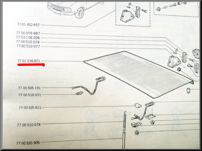 Achterklep – Renault 12 – OEM 7701536871