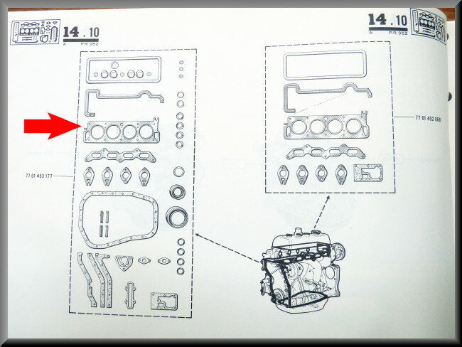 Koppakking – Renault 12 – Renault 5 - Renault 15 - OEM 7701461640