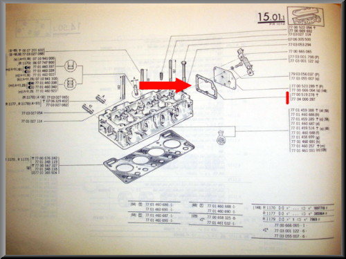 Pakking bevestiging bobine – Renault 12 – Renault 15 - OEM 7704000287