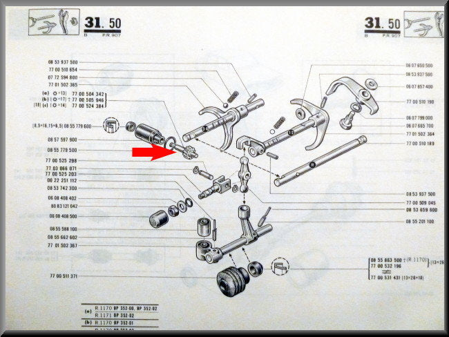 Aandrijving snelheidsmeter kabel (13 tanden) – Renault 12 – Renault 15 - Renault 17 - OEM 7700504342