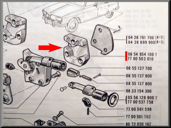 Slotvanger links – Renault 16 – OEM 7700503010