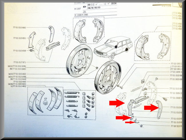 Remstelmechanisme – Renault 12 – OEM 7701010650