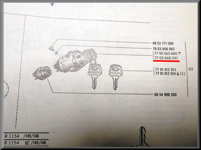 Contactslot R16 >1973 (gebruikt).