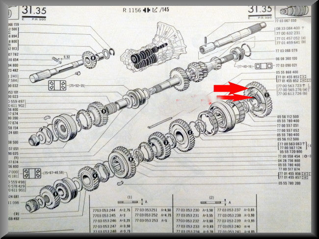 1ère vitesse (42 dents).