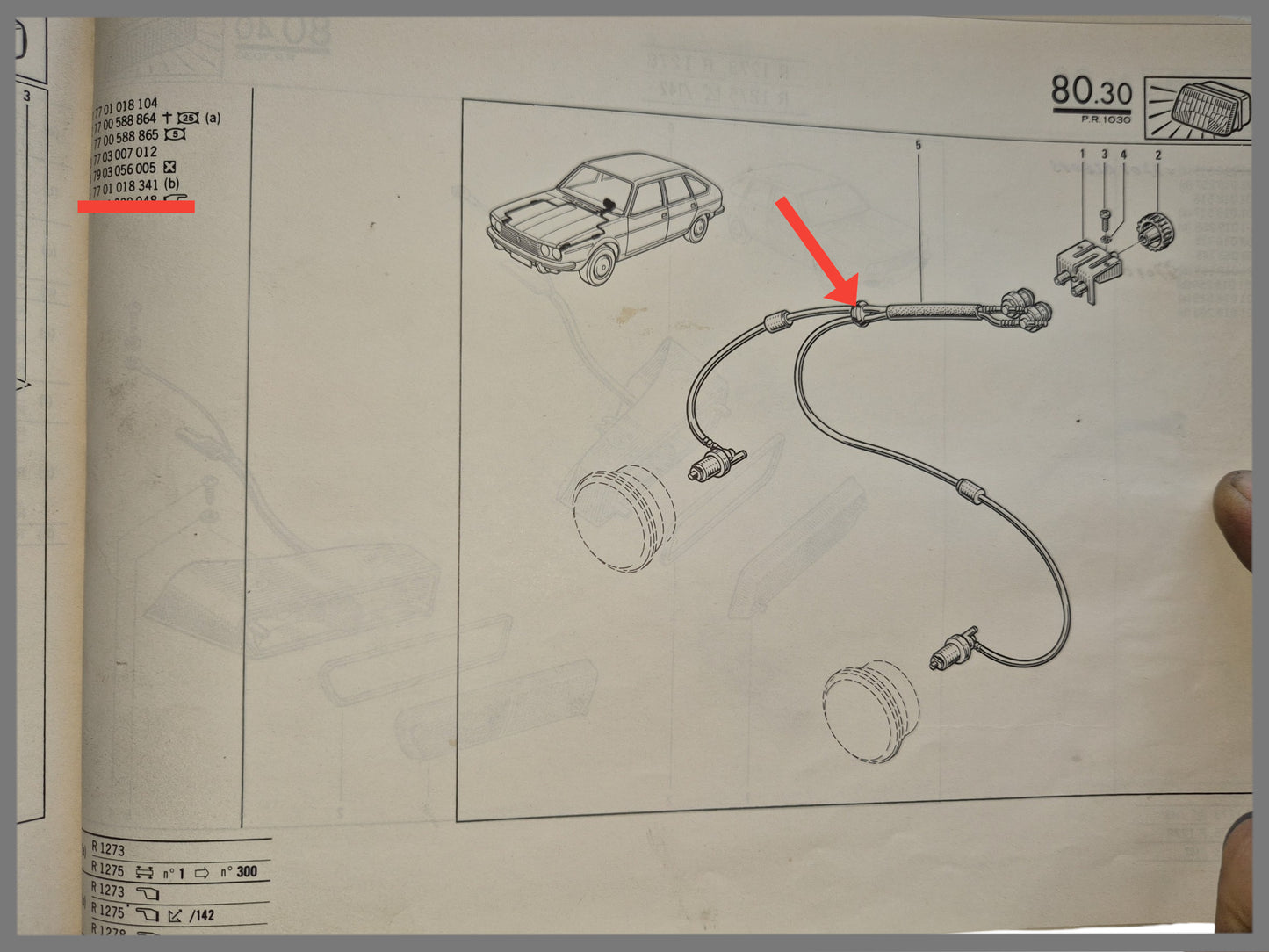 Headlight adjustment mechanism - Renault 20 - Renault 30 - OEM 7701018341