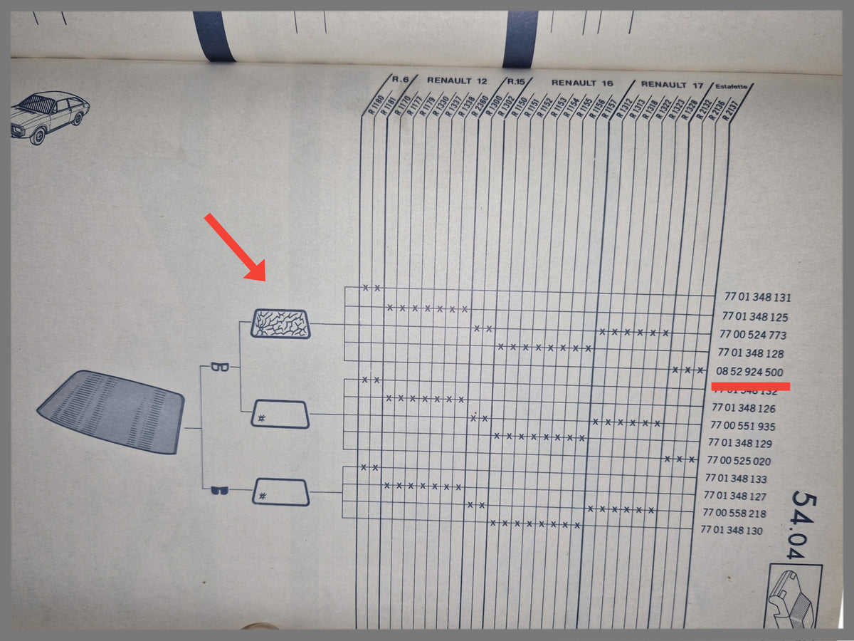Voorruit gehard glas BLANK - Renault Estafette - OEM 0852924500