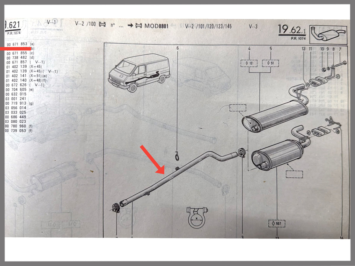 Auspuffrohr - Renault Trafic - OEM 7700671853