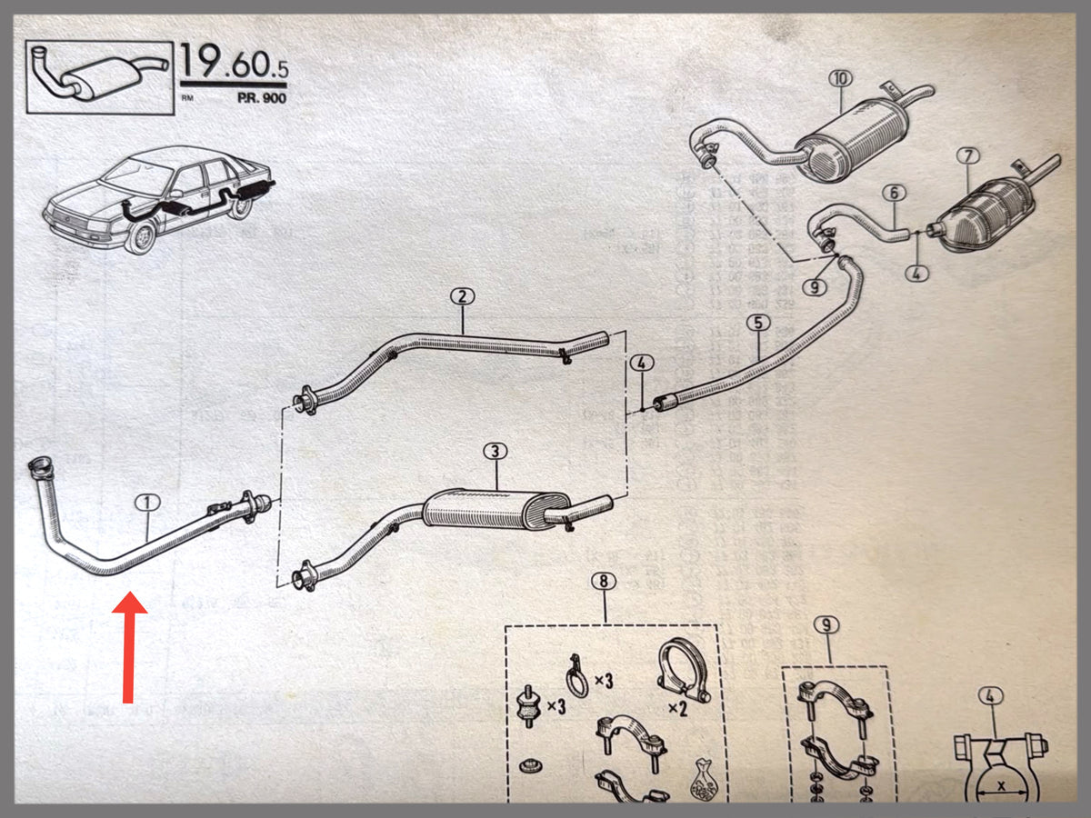Auspuffrohr - Renault 25 - OEM 7700780685