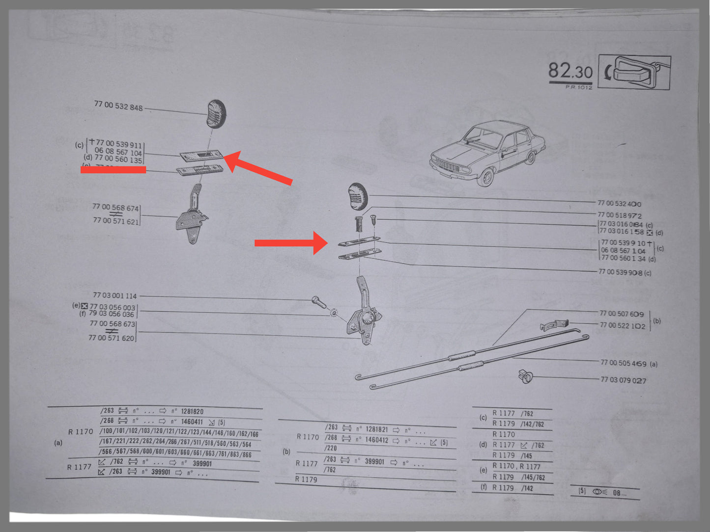 Cover plate rear door opening left and right - Renault 6 - Renault 12 - OEM 7700560135