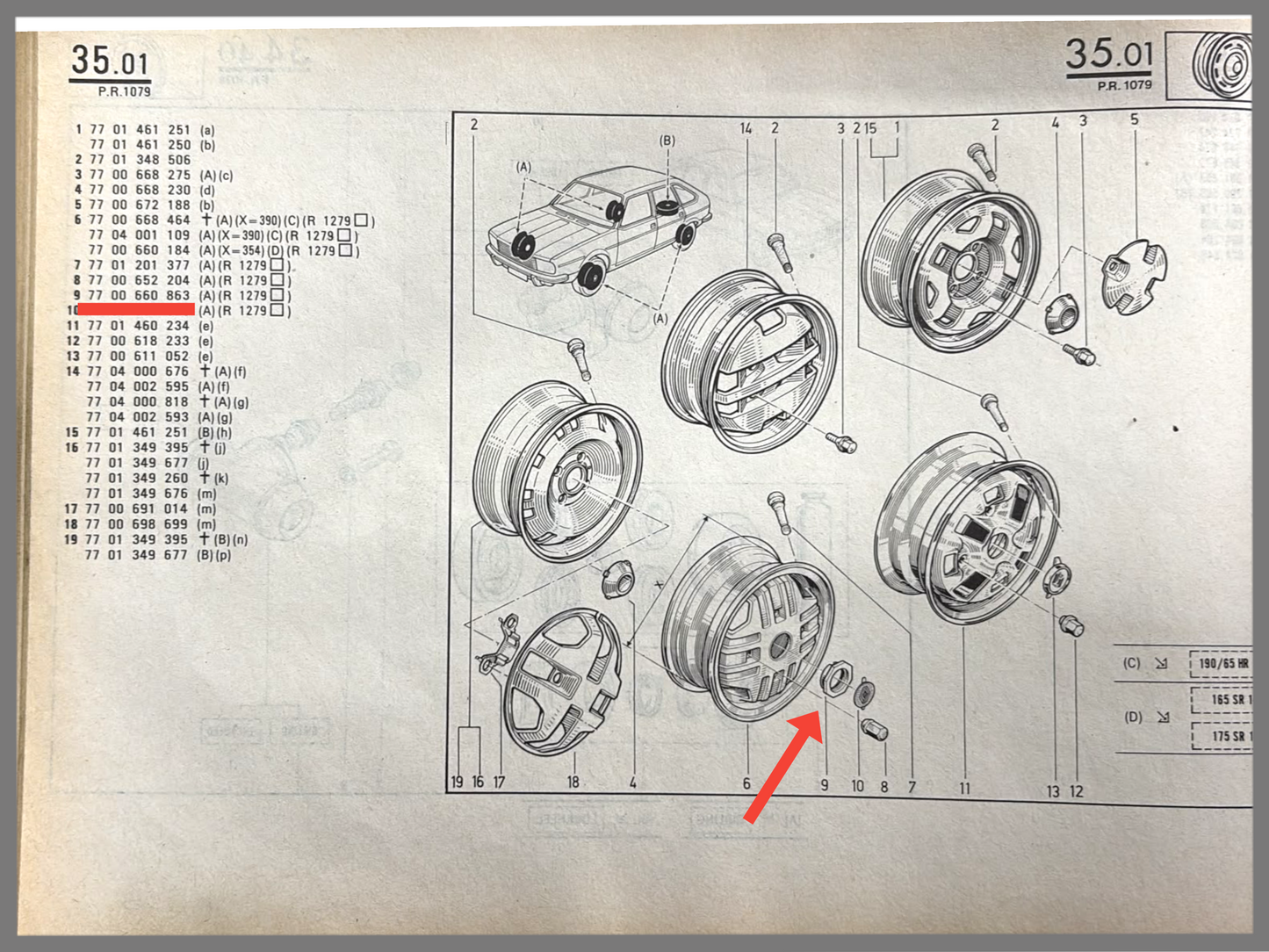 Sierring wieldop - Renault 20 - Renault 30 - OEM 7700660863