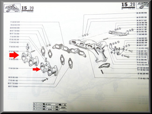 Inlaatspruitstuk – Renault 12 Gordini – OEM 7700528595 / 7700528594
