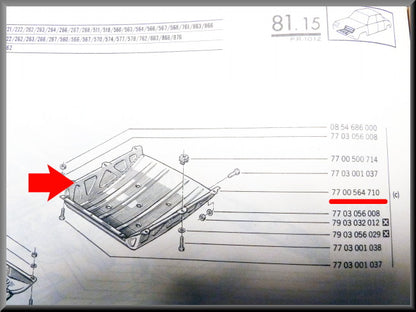 Fuel tank protection – Renault 12 – OEM 7700564710
