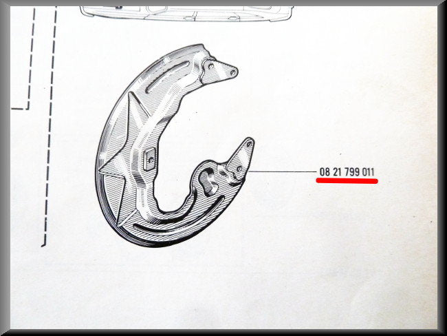 Front splash guard left – Renault 16 >1968 – OEM 0821799011