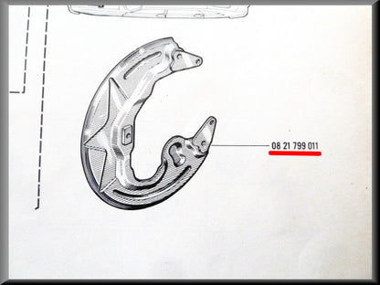 Front splash guard left – Renault 16 >1968 – OEM 0821799011