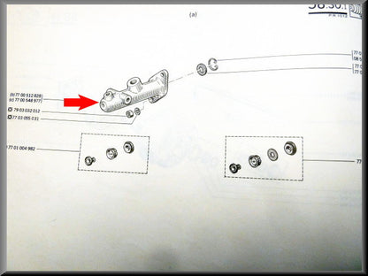 Brake Master Cylinder – Renault 12 – Renault 16 - Renault 15 - OEM 7700548977