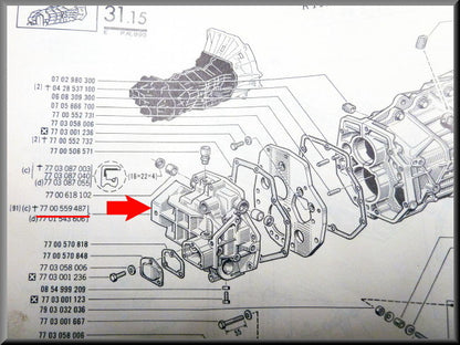 Einddeksel (5 bak) – Renault 16 – OEM 7700559487 / 7700577099