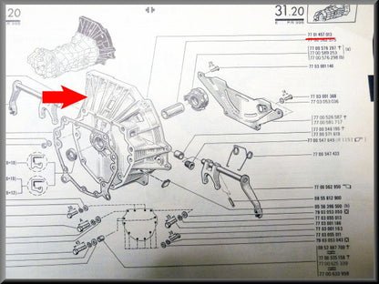Vliegwielhuis (4 en 5 bak) – Renault 16 – OEM 7701457013