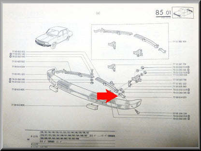 Bumper support front left – Renault 12 – OEM 7700614225