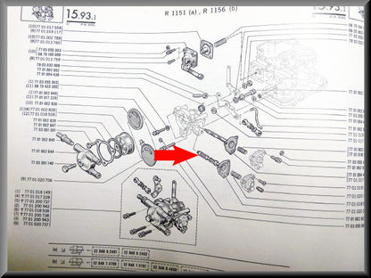 Kit de réparation membrane de starter – Renault 16 – OEM 7701020280A