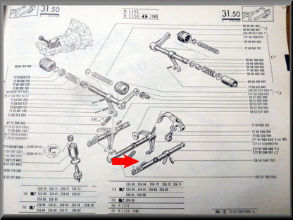 Reverse gear axle – Renault 16 – OEM 7701504266