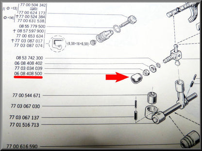 Gearbox mounting rubber right – Renault 12 – Renault 15 - Renault 17 - OEM 0608408500