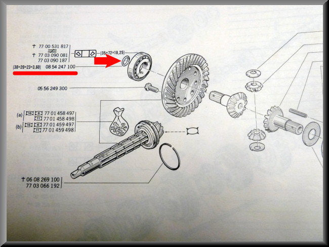 Joint torique d'arbre de transmission de différentiel – Renault 12 – Renault 15 - Renault 17 - Renault 16 - OEM 0854247100