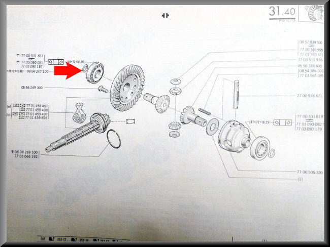 Joint torique d'arbre de transmission de différentiel – Renault 12 – Renault 15 - Renault 17 - Renault 16 - OEM 0854247100