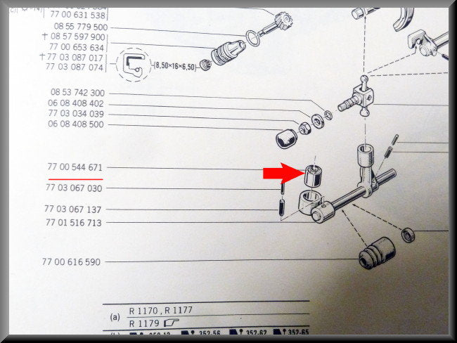 Silent bloc tringlerie de boîte – Renault 12 – Renault 16 - Renault 5 - OEM 7700544671A