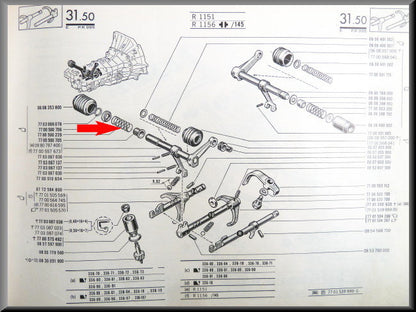 Schakelas veer (4 bak) – Renault 16 – OEM 7700500229